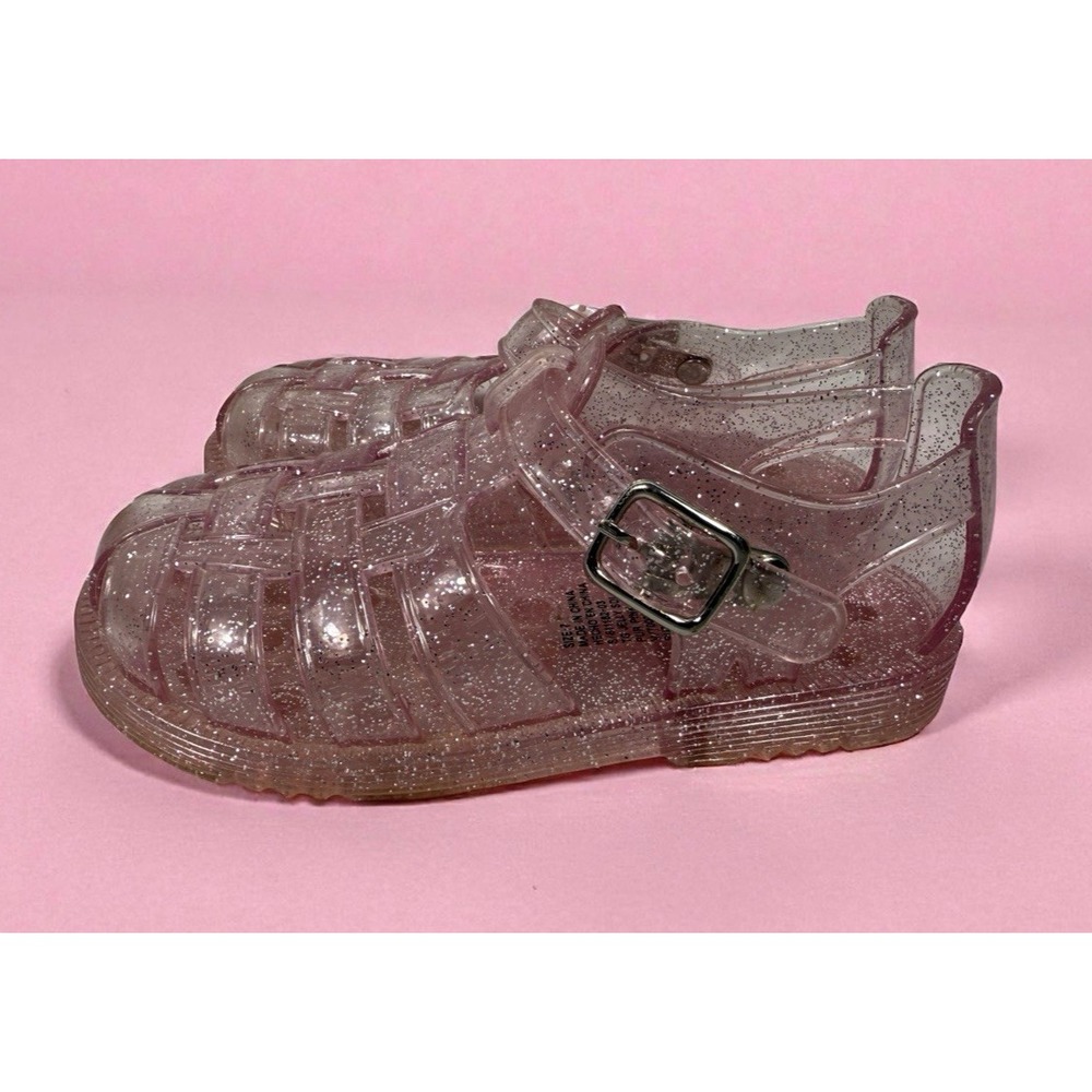 GAP Girls Toddler Pink Glitter Jelly Fisherman Sandals Size 7